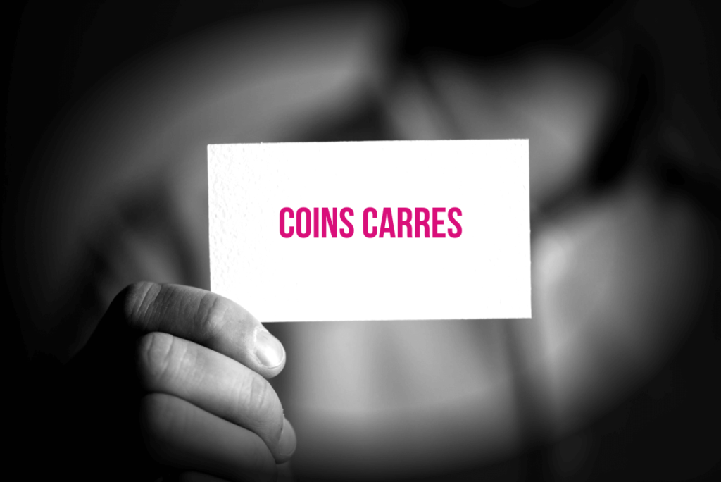 cartes de visite coins carrés