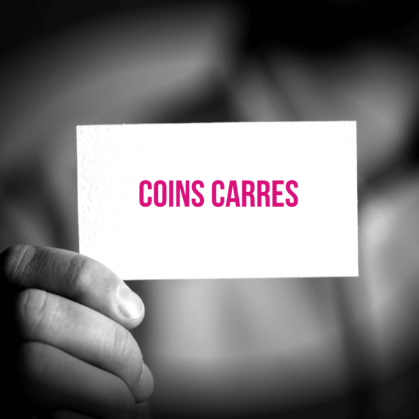 cartes de visite coins carrés