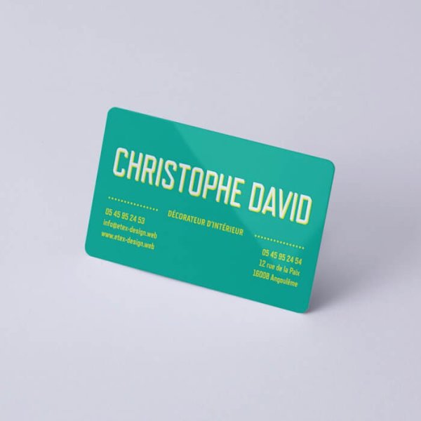 Cartes de visite en PVC