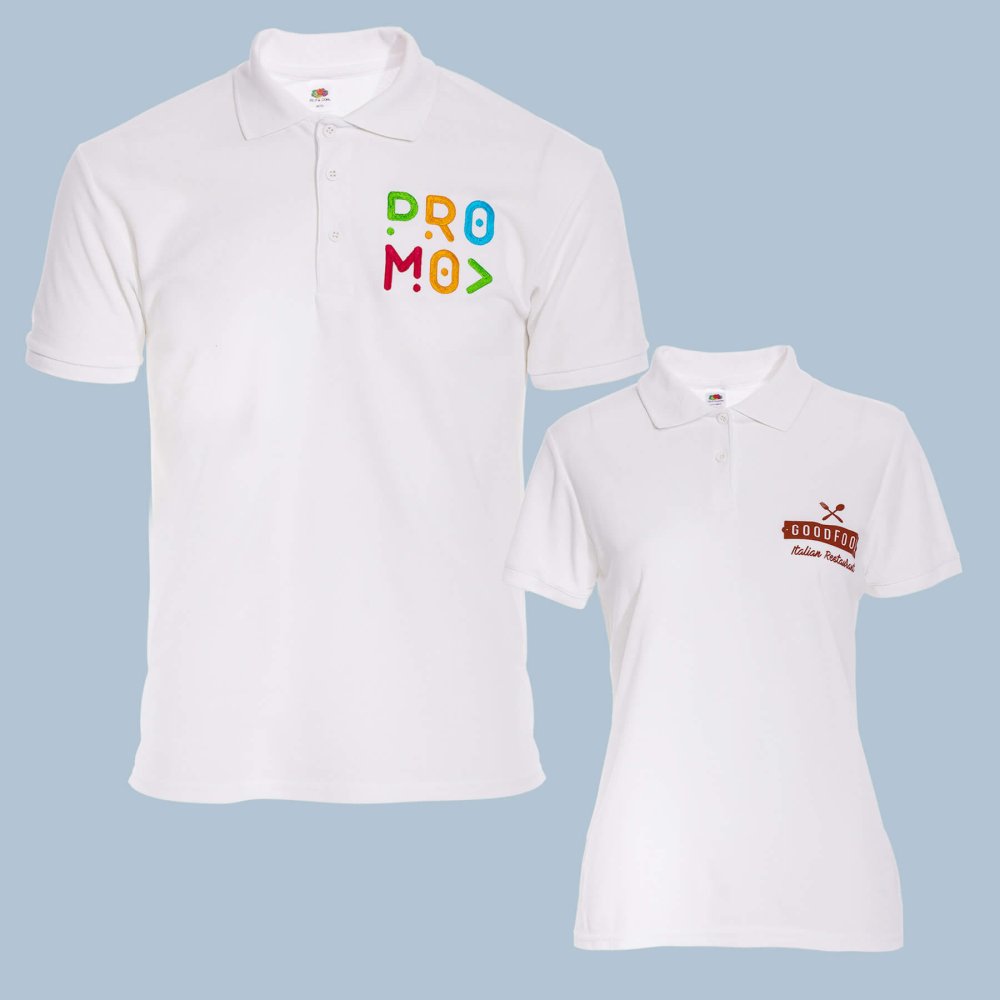 Polos avec impression poitrine gauche